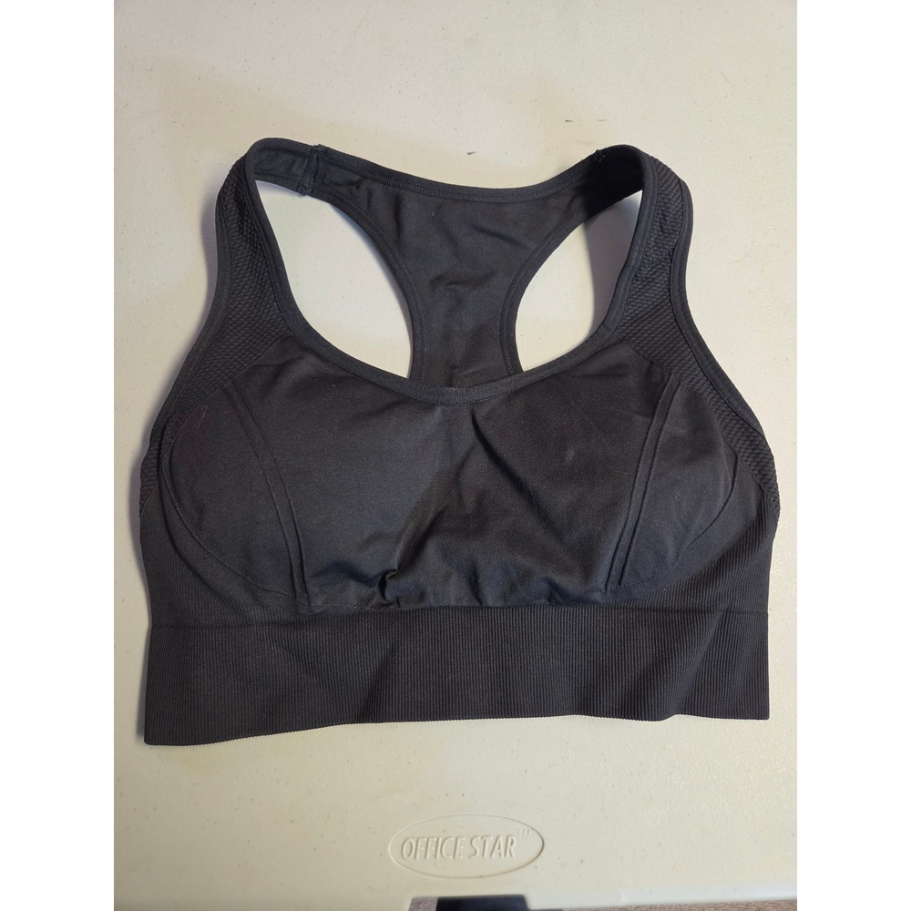 Member's Mark Black Seamless Racerback Sports Bra Size Large
